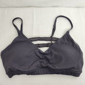 Marika Tek Womens Small Blue Racerback Strappy Padded Sports Bra Open Back